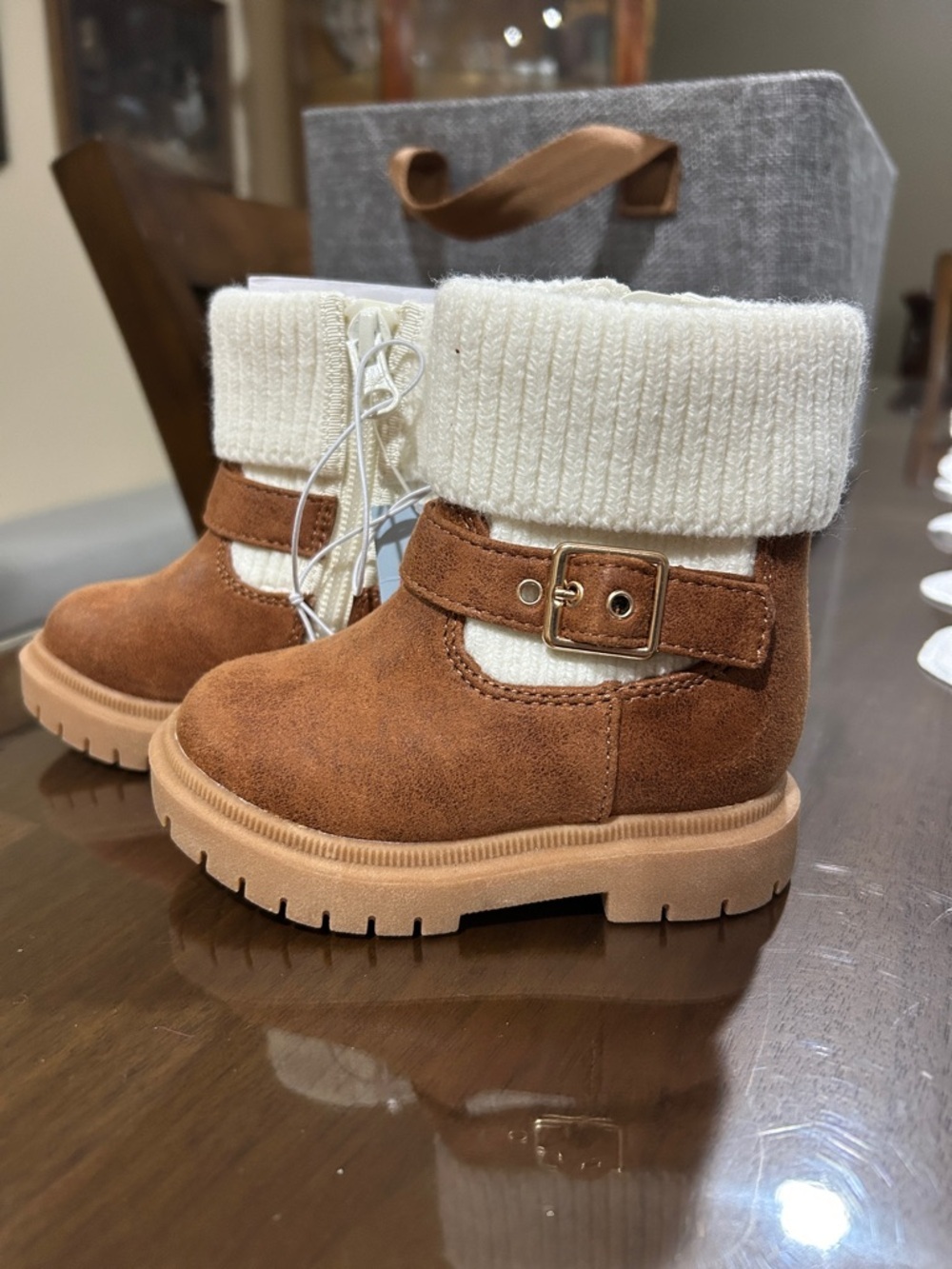 toddler girl boots from Cat & Jack, specifically the Trista Zippered Booties - Picture 4 of 4